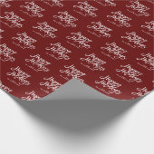 Script Happy Holidays Burgundy Red Christmas Geschenkpapier (Ecke)