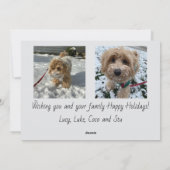 Script Happy Holidays Photo Card Feiertagskarte (Rückseite)