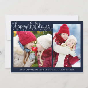 Script HAPPY HOLIDAYS Sterns Feiertagskarte