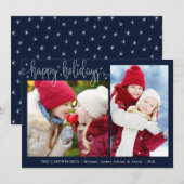 Script HAPPY HOLIDAYS | Sterns Feiertagskarte (Vorne/Hinten)