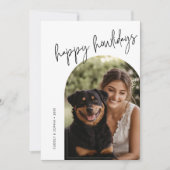 Script Happy Howlidays Pet Arch Foto Weihnachten (Vorderseite)
