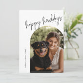 Script Happy Howlidays Pet Arch Foto Weihnachten (Stehend Vorderseite)