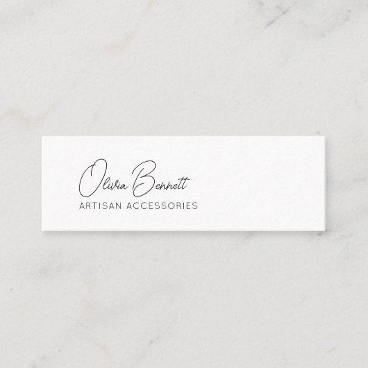 Script Heart Earring display holder Mini Visitenkarte (Vorderseite)