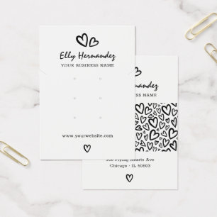 Script Heart Earring Necklace Juwelier Display Car