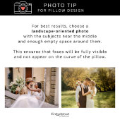 Script Heart Foto Wedding Pillow Kissen