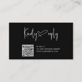 Script Heart Wedding QR Code UAWG Begleitkarte (Vorderseite)