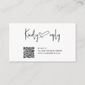 Script Heart Wedding QR Code UAWG Enclosure Card Begleitkarte (Vorderseite)