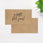 Script Hearts Rustic Kraft Gift Card (Schreibtisch)