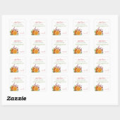 Script Herdfeuer-Weihnachtssimmer-Potpourri Quadratischer Aufkleber (Blatt)