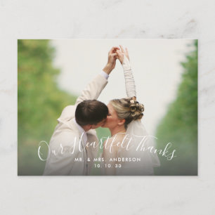 Script Herzlichen Dank 2 Foto Wedding Danke Postkarte