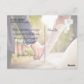 Script Herzlichen Dank 2 Foto Wedding Danke Postkarte (Rückseite)