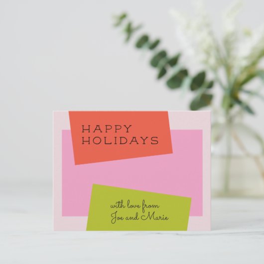 Script Holiday Postcard, Mitte Jahrhundert Postkarte (Stehend Vorderseite)