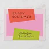 Script Holiday Postcard, Mitte Jahrhundert Postkarte (Vorderseite)