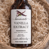 Script Homemade Madagascar Vanilla Extract Label Adressaufkleber