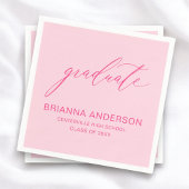 Script Hot Pink Abschluss Serviette