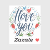 Script I Liebe Aufkleber (Blatt)