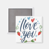 Script I Liebe Magnet (Vorderseite/Rückseite)
