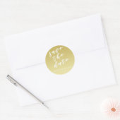 , Script Imitats Gold Wedding Sticker (Umschlag)