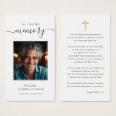 Script in Love Memory Beerdigung Foto Gebetskarte (Vorne & Hinten)