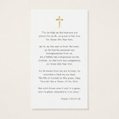 Script in Love Memory Beerdigung Foto Gebetskarte (Rückseite)