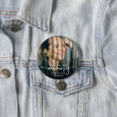 Script in Love Memory Foto Memorial Button (Beispiel)