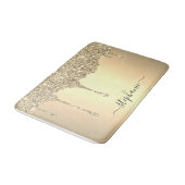 Script Individuelle Name Gold Glitzer Tropfen Luxu Badematte (Schrägansicht)
