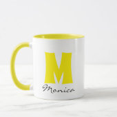 Script-Individuelle Name und Monogramm Tasse (Links)