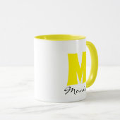 Script-Individuelle Name und Monogramm Tasse (VorderseiteRechts)