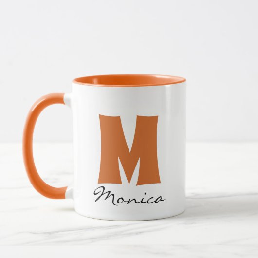 Script-Individuelle Name und Monogramm Tasse (Links)