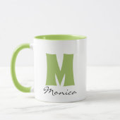 Script-Individuelle Name und Monogramm Tasse (Links)