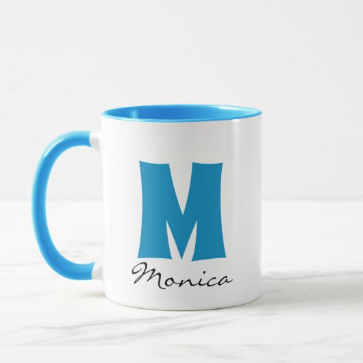 Script-Individuelle Name und Monogramm Tasse (Links)