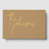 Script Individuellen Namens Wedding Foil Gästebuch (Vorderseite)
