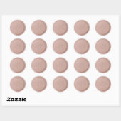 Script Initial Pink Latte Wax Siegel Sticker (Blatt)