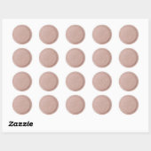 Script Initial Pink Latte Wax Siegel Sticker (Blatt)