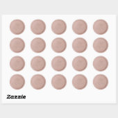 Script Initial Pink Latte Wax Siegel Sticker (Blatt)