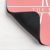 Script Initial Split Monogram, Personalisiert Cora Mousepad (Ecke)