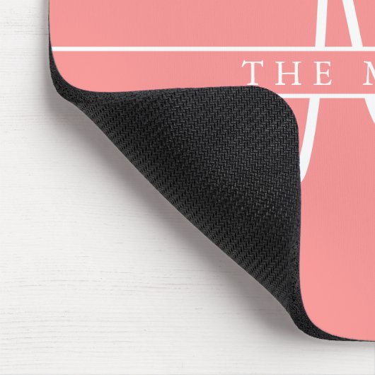 Script Initial Split Monogram, Personalisiert Cora Mousepad (Ecke)