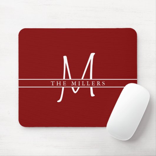 Script Initial Split Monogram, Personalisierter Ma Mousepad (Mit Mouse)