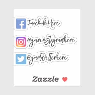 Script Instagram Facebook Twitter Sticker