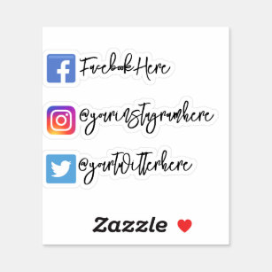 Script Instagram Facebook Twitter Sticker