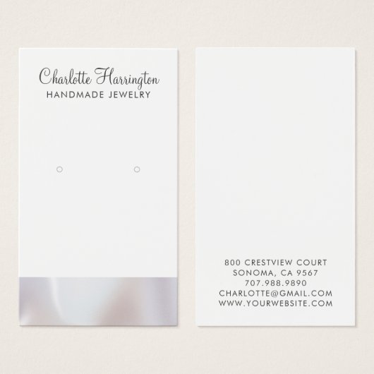 Script Iridescent Pearl Edge Earring Juwelen (Vorne & Hinten)