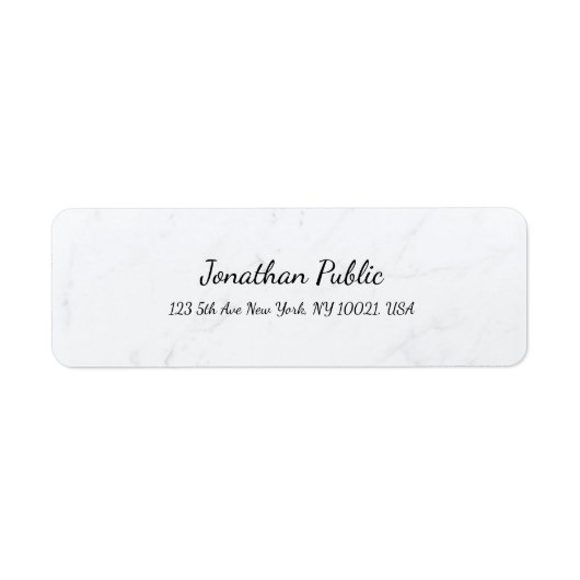 Script Italic Text Marble Elegant Minimalistisch S (Vorne)