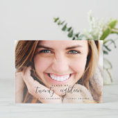 SCRIPT JAHRESKARTE ABSCHLUSS EINLADUNG (Stehend Vorderseite)