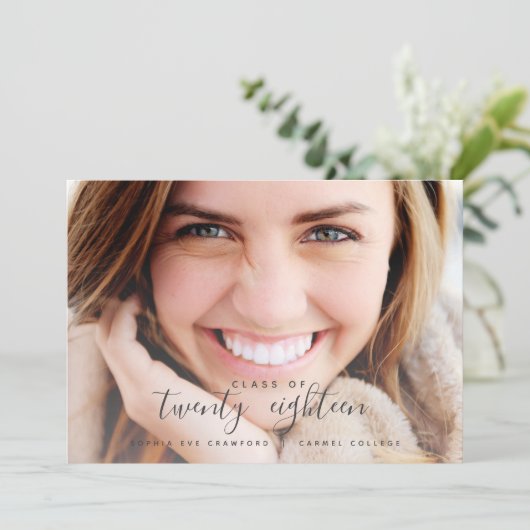 SCRIPT JAHRESKARTE ABSCHLUSS EINLADUNG (Stehend Vorderseite)