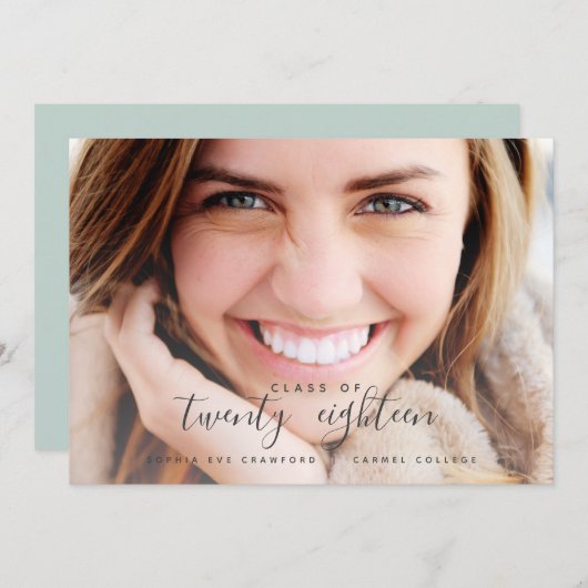 SCRIPT JAHRESKARTE ABSCHLUSS EINLADUNG (Vorne/Hinten)