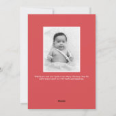 Script Joy Red | Weihnachtskarte Feiertagskarte (Rückseite)