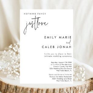 Script Just Liebe Chic Intimate Wedding Courthouse Einladung