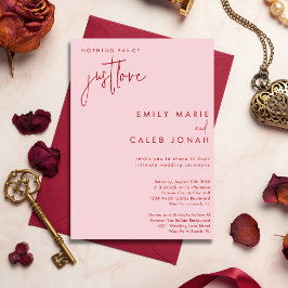 Script Just Liebe Pink intime Hochzeitskurort Einladung