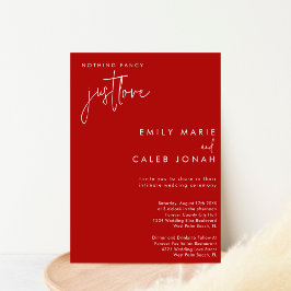 Script Just Liebe Red Intimate Wedding Courthouse Einladung