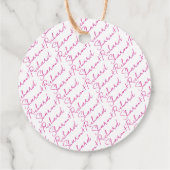 Script Kalligraphie magenta Vielen Dank für Ihre H Geschenkanhänger (Rückseite)